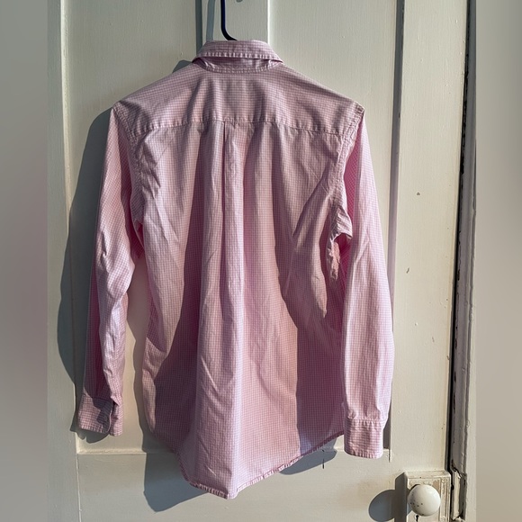 Boys Gingham Polo Long-sleeve (20 yrs ) - Picture 3 of 4